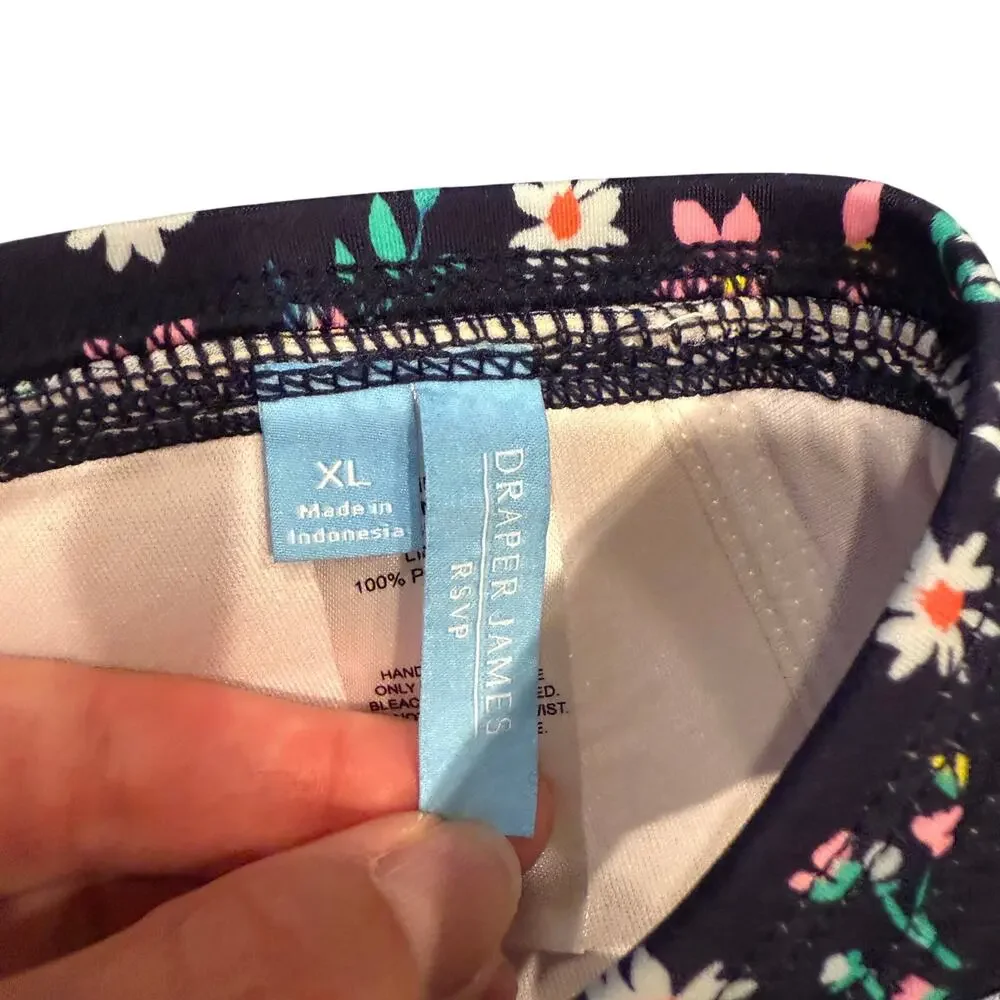 Draper James RSVP Ditsy Floral Bakini Top SZ XL SPF NWT